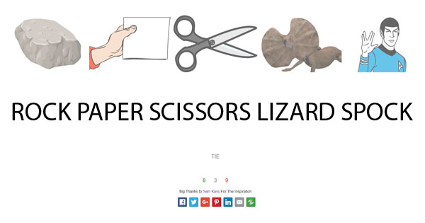 Play: Rock Paper Scissors Lizard Spock